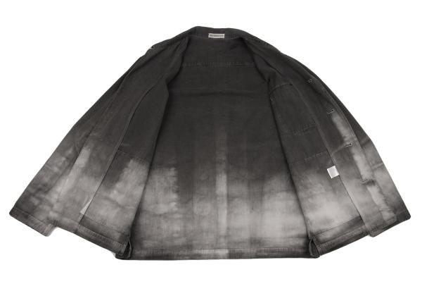 ISSEY MIYAKE MEN 01SS Tie-Dye Cotton Charcoal Gray Jacket Size XL