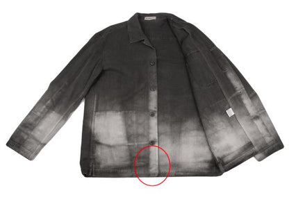 ISSEY MIYAKE MEN 01SS Tie-Dye Cotton Charcoal Gray Jacket Size XL