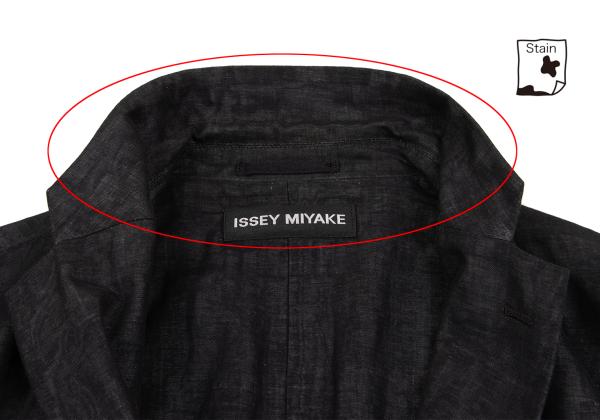 ISSEY MIYAKE MEN Cotton Linen Lustrous Blazer Black Size 4
