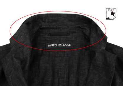 ISSEY MIYAKE MEN Cotton Linen Lustrous Blazer Black Size 4