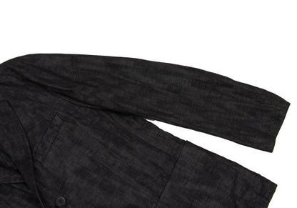ISSEY MIYAKE MEN Cotton Linen Lustrous Blazer Black Size 4