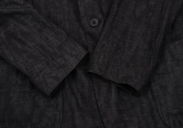 ISSEY MIYAKE MEN Cotton Linen Lustrous Blazer Black Size 4
