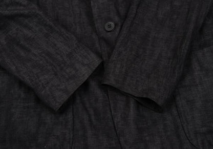 ISSEY MIYAKE MEN Cotton Linen Lustrous Blazer Black Size 4