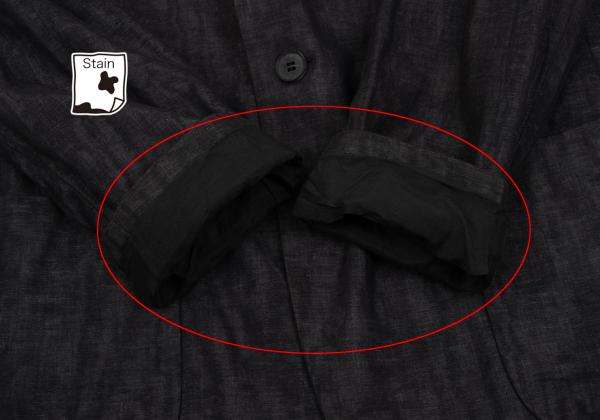 ISSEY MIYAKE MEN Cotton Linen Lustrous Blazer Black Size 4
