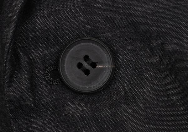 ISSEY MIYAKE MEN Cotton Linen Lustrous Blazer Black Size 4