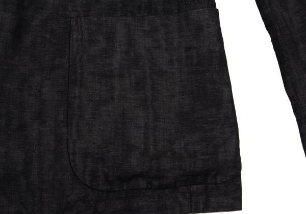 ISSEY MIYAKE MEN Cotton Linen Lustrous Blazer Black Size 4