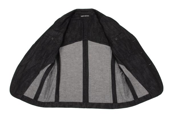 ISSEY MIYAKE MEN Cotton Linen Lustrous Blazer Black Size 4