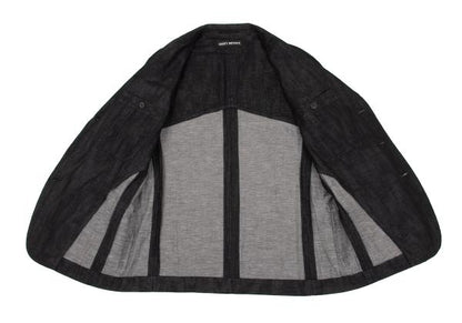 ISSEY MIYAKE MEN Cotton Linen Lustrous Blazer Black Size 4