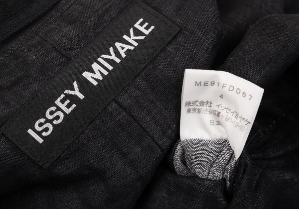 ISSEY MIYAKE MEN Cotton Linen Lustrous Blazer Black Size 4