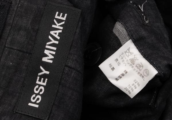 ISSEY MIYAKE MEN Cotton Linen Lustrous Blazer Black Size 4
