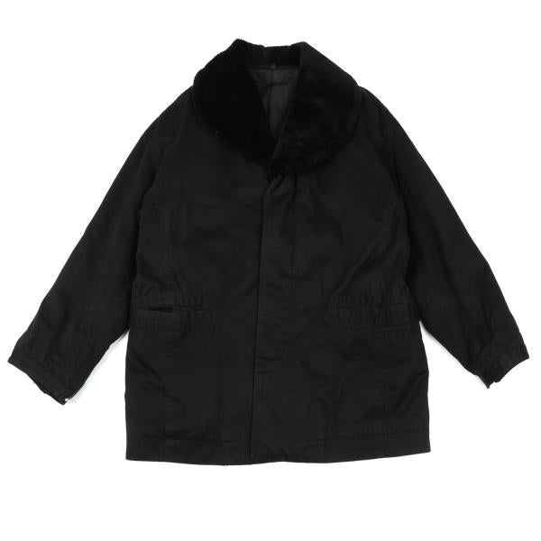 ISSEY MIYAKE MEN Riri Zip Detachable Boa Jacket Black Size L