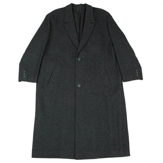 ISSEY MIYAKEMEN Wool Chesterfield Coat Green Size M