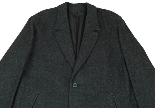 ISSEY MIYAKEMEN Wool Chesterfield Coat Green Size M