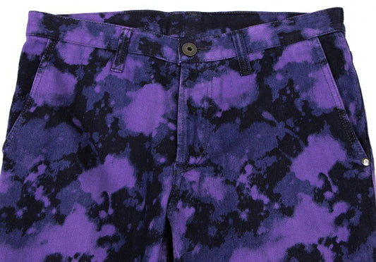 ISSEY MIYAKEMEN 14SS Indigo Dyed Pants Purple/Black Size M