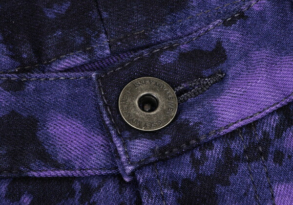 ISSEY MIYAKEMEN 14SS Indigo Dyed Pants Purple/Black Size M