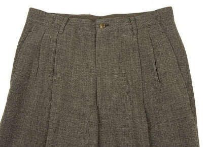 ISSEY MIYAKE MEN Brown Wool Rayon Two-Tuck Pants Size XXL