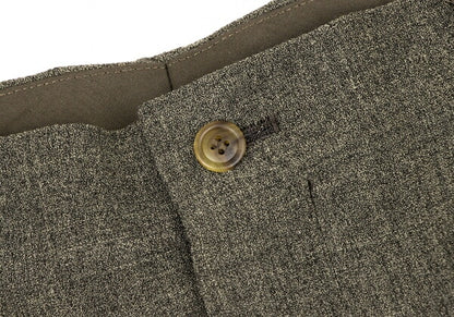 ISSEY MIYAKE MEN Brown Wool Rayon Two-Tuck Pants Size XXL