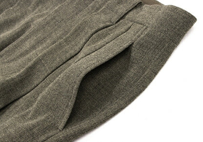 ISSEY MIYAKE MEN Brown Wool Rayon Two-Tuck Pants Size XXL