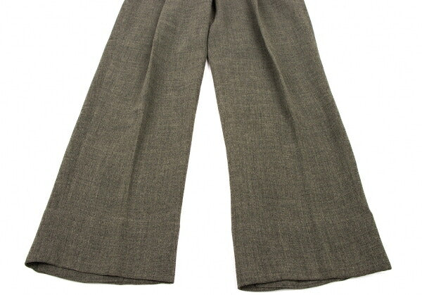 ISSEY MIYAKE MEN Brown Wool Rayon Two-Tuck Pants Size XXL
