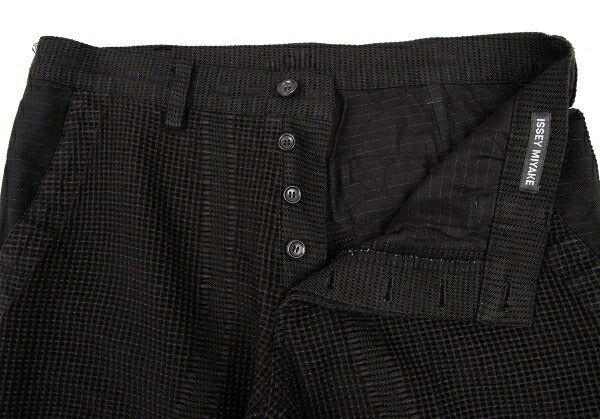 ISSEY MIYAKE MEN A-POC Garment Dyed Pile Pants Black Size 4