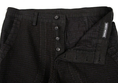 ISSEY MIYAKE MEN A-POC Garment Dyed Pile Pants Black Size 4