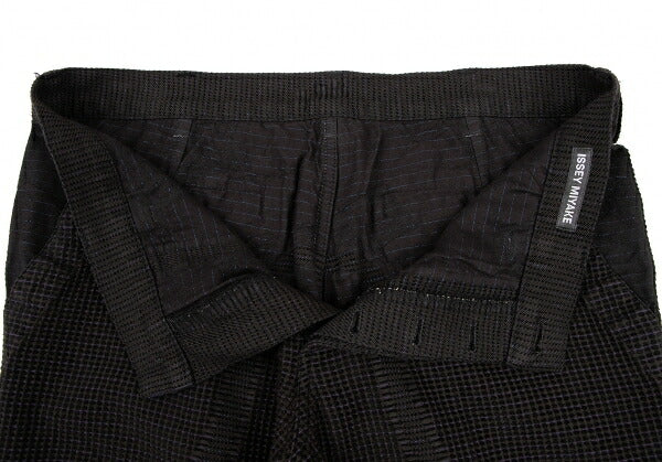 ISSEY MIYAKE MEN A-POC Garment Dyed Pile Pants Black Size 4