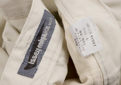 ISSEY MIYAKE MEN Cotton Outseam Pants Off-White Size L