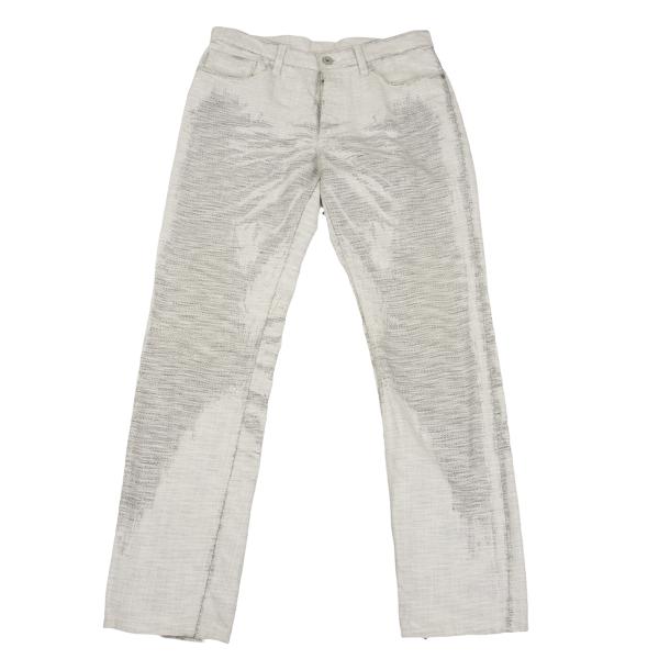ISSEY MIYAKE MEN Fade Weave Pants White Indigo Size 4