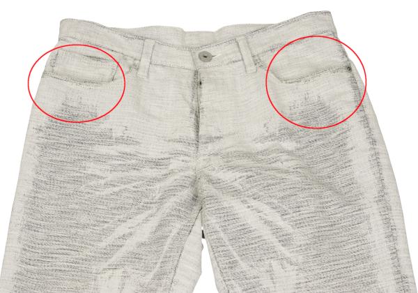 ISSEY MIYAKE MEN Fade Weave Pants White Indigo Size 4