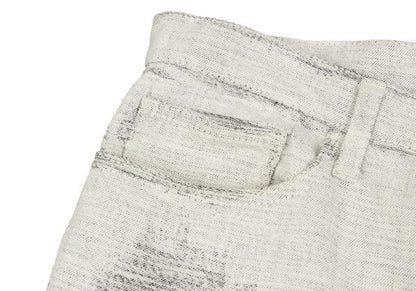 ISSEY MIYAKE MEN Fade Weave Pants White Indigo Size 4
