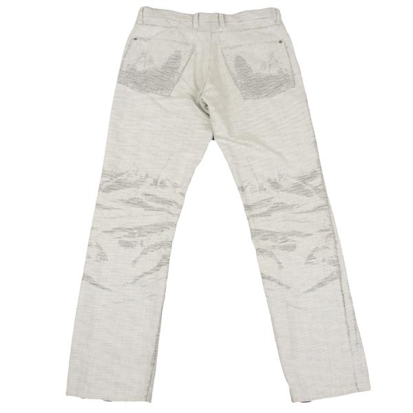 ISSEY MIYAKE MEN Fade Weave Pants White Indigo Size 4