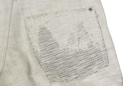 ISSEY MIYAKE MEN Fade Weave Pants White Indigo Size 4