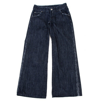 ISSEY MIYAKE MEN Dyed Trim Faded Weave Jeans Indigo Size 1