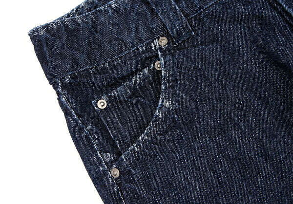 ISSEY MIYAKE MEN Dyed Trim Faded Weave Jeans Indigo Size 1