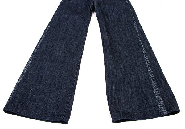 ISSEY MIYAKE MEN Dyed Trim Faded Weave Jeans Indigo Size 1