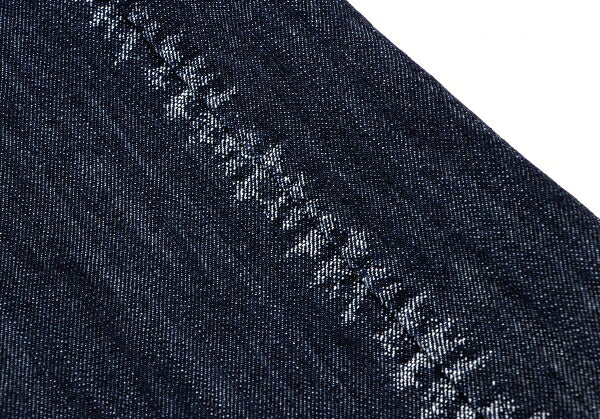 ISSEY MIYAKE MEN Dyed Trim Faded Weave Jeans Indigo Size 1