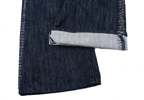 ISSEY MIYAKE MEN Dyed Trim Faded Weave Jeans Indigo Size 1
