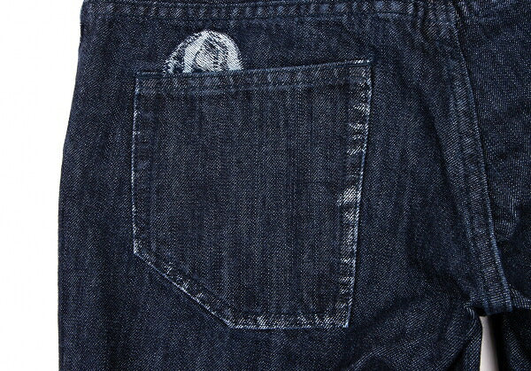 ISSEY MIYAKE MEN Dyed Trim Faded Weave Jeans Indigo Size 1