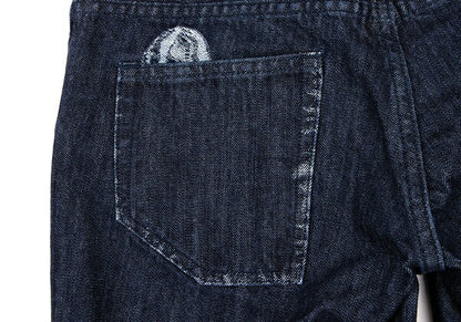 ISSEY MIYAKE MEN Dyed Trim Faded Weave Jeans Indigo Size 1