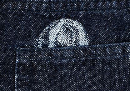 ISSEY MIYAKE MEN Dyed Trim Faded Weave Jeans Indigo Size 1