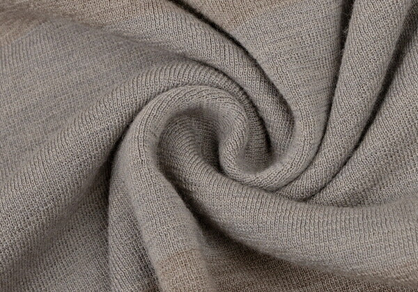 JURGEN LEHL Wool Border Drape Knit Top Beige Mocha Size M