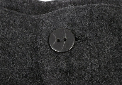 JURGEN LEHL Wool Linen Cropped Wide Pants Black Size M