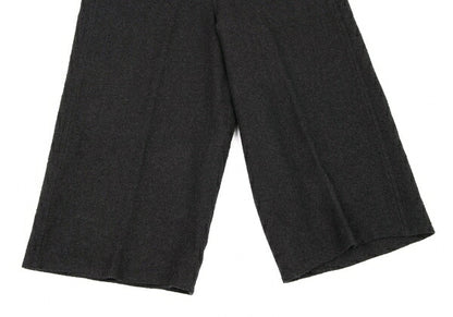 JURGEN LEHL Wool Linen Cropped Wide Pants Black Size M