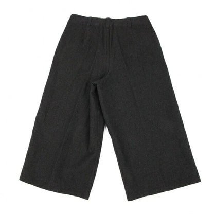 JURGEN LEHL Wool Linen Cropped Wide Pants Black Size M