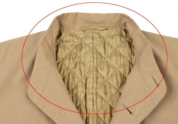 ISSEY MIYAKE MEN Quilted Lining Mao Jacket Brown Size XL