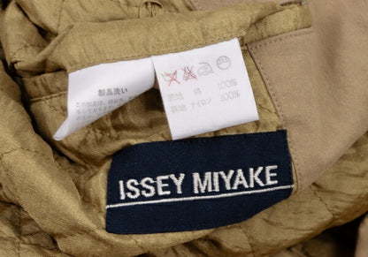 ISSEY MIYAKE MEN Quilted Lining Mao Jacket Brown Size XL