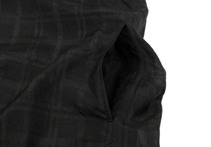 ISSEY MIYAKE HaaT Lace Trim Check Tunic Black Blouse Size 3