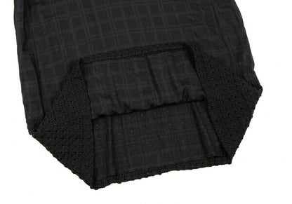 ISSEY MIYAKE HaaT Lace Trim Check Tunic Black Blouse Size 3