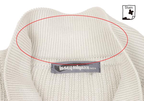 ISSEY MIYAKE MEN Zigzag Knit Polo Beige Size F