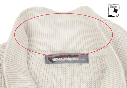 ISSEY MIYAKE MEN Zigzag Knit Polo Beige Size F